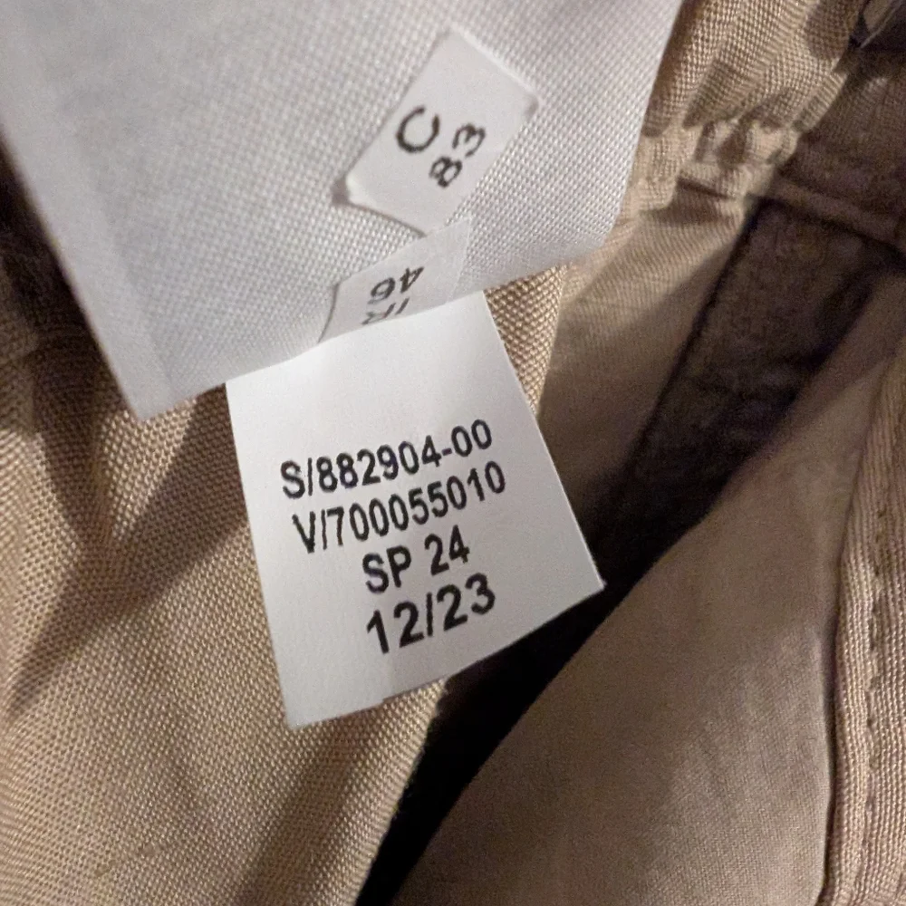 Banana Republic Pants 2024 Womens Large Wide Leg Relaxed Tencel Linen Khaki Tan